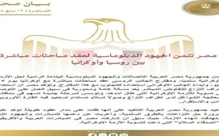 مصر تثمن الجهود الدبلوماسية لعقد مباحثات مباشرة بين روسيا وأوكرانيا