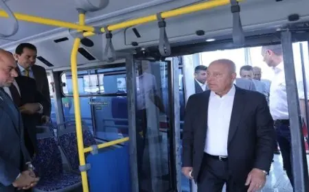 وزير النقل يتفقد المرحلة الأولى لمشروع الأتوبيس الترددى BRT ويطمئن على جاهزية التشغيل