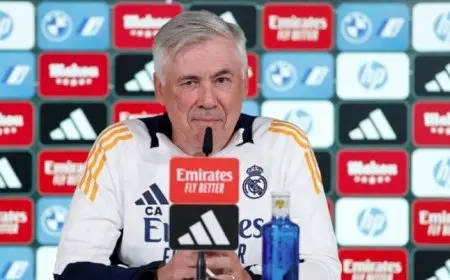 أنشيلوتي في مؤتمر الوداع: «سأبقى مدريديًا مدى الحياة.. وكنت سأوقع بدميي للريال»