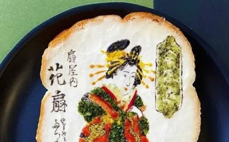 فنانة يابانية تبدع فى تصميم شرائح الخبز المحمص