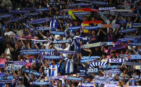 بعض جماهير إسبانيول يغادرون الملعب احتجاجاً على حادث دهس جماعي