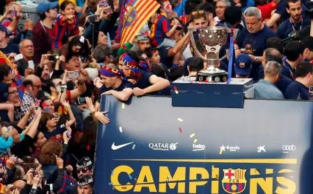 موعد احتفالات برشلونة بلقب الدوري وسط جماهيره