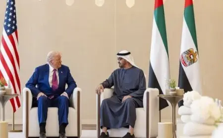 رئيس الإمارات يستقبل الرئيس ترامب فى قصر الوطن بأبوظبى