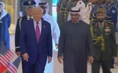 ترامب يصل إلى الإمارات فى آخر محطة من محطات جولته الخليجية