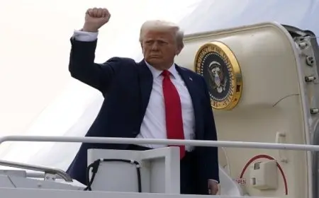 الرئيس الأمريكى يغادر الإمارات مختتما جولة خليجية شملت السعودية وقطر