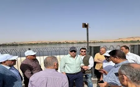 وزير الرى يتفقد مشروعات الموارد المائية بمحافظة أسوان