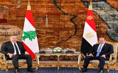 بال .. الرئيس السيسى ونظيره اللبنانى يبحثان تعزيز العلاقات الثنائية وآليات دعم استقرار لبنان