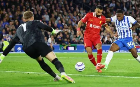 برايتون يفاجئ ليفربول.. وصلاح يخفق في التسجيل