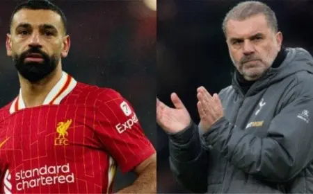 محمد صلاح يبارك لبوستيكوجلو بمناسبة فوز توتنهام بلقب الدوري الأوروبي