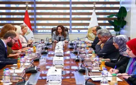 وزيرة التنمية المحلية تبحث مع سفيرة الاتحاد الأوروبى بالقاهرة مجالات التعاون المشترك