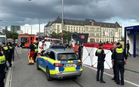 إصابة 12 شخصا فى هجوم بسكين بمحطة للقطارات بمدينة هامبورج الألمانية.. واعتقال المشتبه فيها