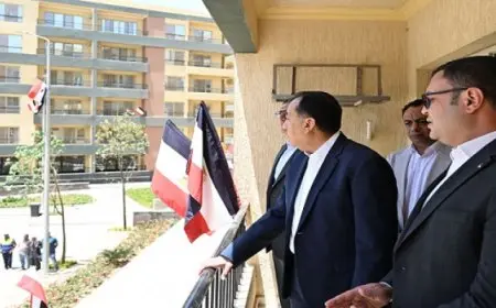 مدبولى يتفقد مشروع كومبوند “صبا” السكنى محور فوق المتوسط بمدينة السادس من أكتوبر