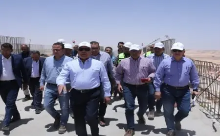 وزير الصناعة والنقل يتفقد المنطقة الصناعية بالمطاهرة بمحافظة المنيا