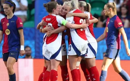 سيدات أرسنال يحققن لقب دوري أبطال أوروبا على حساب برشلونة