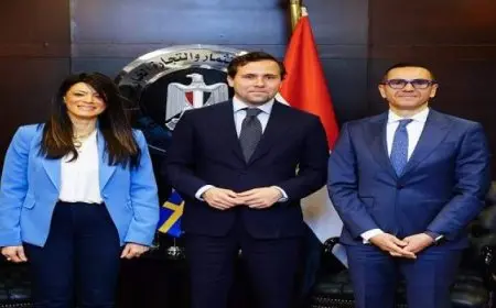 الخطيب والمشاط يبحثان مع وزير التجارة الدولية والتعاون الإنمائى السويدى سبل تعزيز العلاقات