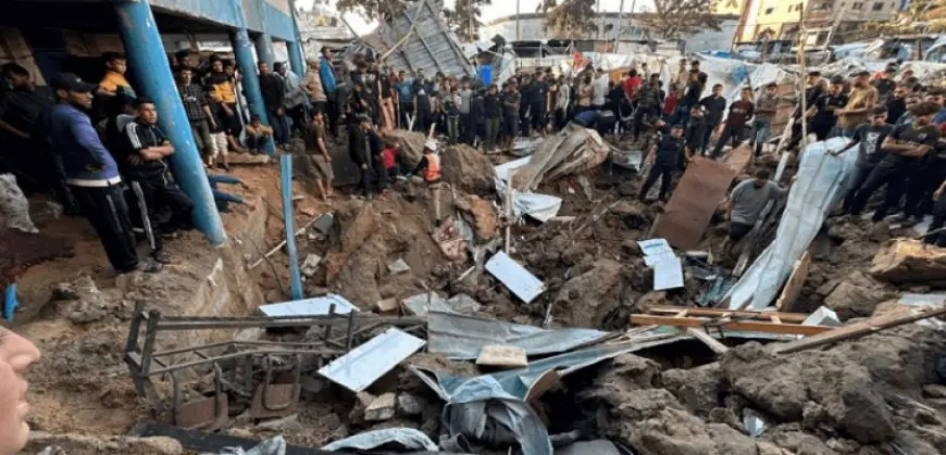 ارتفاع حصيلة شهداء قصف إسرائيل لمدرستين تؤويان نازحين فى مخيم البريج إلى 49 شهيدًا