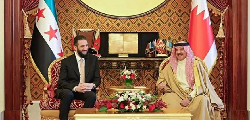ملك البحرين يستقبل الشرع فى أول زيارة رسمية له إلى المملكة