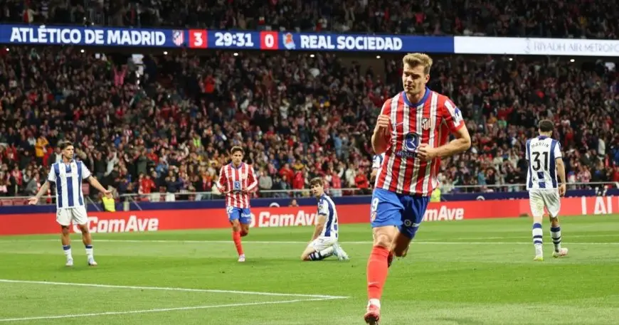 أتلتيكو مدريد يحقق فوزاً كبيراً على سوسيداد بسوبر هاتريك من سورلوث
