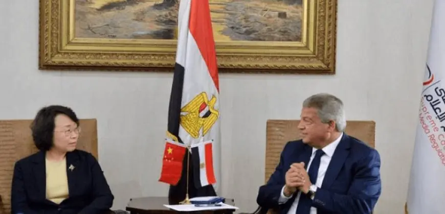 رئيس “الأعلى للإعلام” يبحث مع رئيسة “الوطنية للإذاعة والتلفزيون الصينية” التعاون المشترك