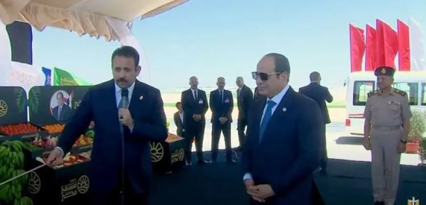 الرئيس السيسى يتفقد المشروع الجديد لمدينة مستقبل مصر
