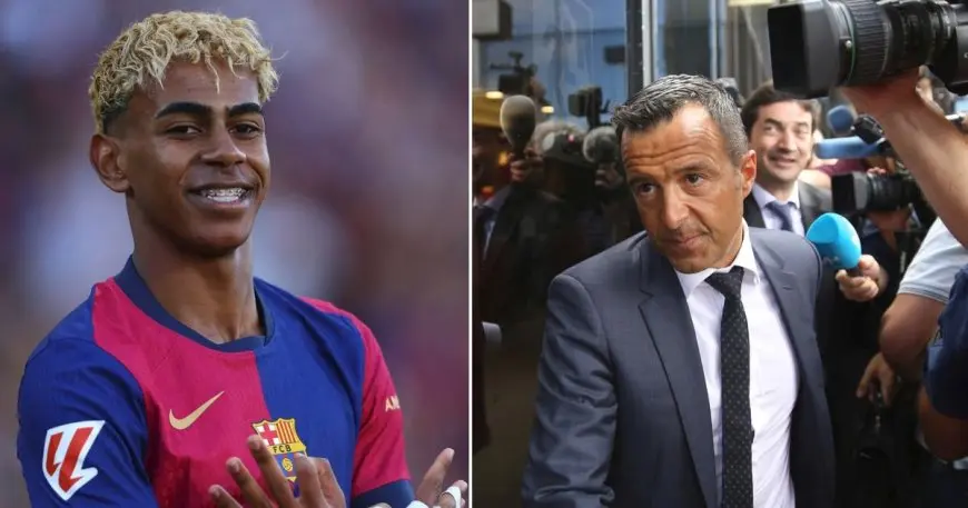 وكيل يامال يلتقي به ويبعث رسالة لبرشلونة بخصوص تمديد عقده