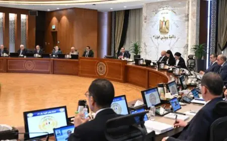 مجلس الوزراء يوافق على 8 قرارات خلال اجتماعه الأسبوعى التاسع والأربعون