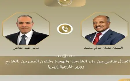 وزير الخارجية ونظيره الأريترى يعربان عن تقديرهما للمستوى الراهن من العلاقات الثنائية والتشاور السياسى