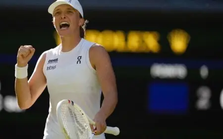 شفيونتيك تتألق وتبلغ نهائي ويمبلدون للتنس للمرة الأولى