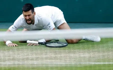 القلق يلف مشاركة دجوكوفيتش في نصف نهائي بطولة ويمبلدون للتنس
