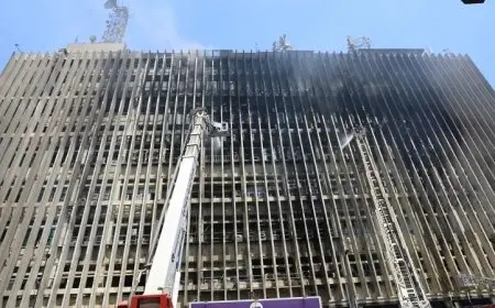 تجدد حريق سنترال رمسيس للمرة الثانية خلال أيام.. الحماية المدنية توضح الأسباب