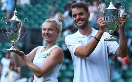 فيربيك وسينياكوفا يتوجان بلقب الزوجي المختلط في ويمبلدون للتنس