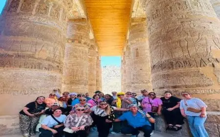 رحلات البالون الطائر والمعابد تجذب سائحى الأقصر