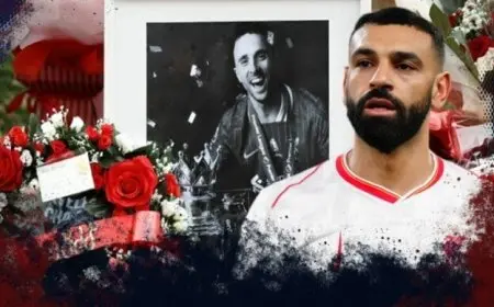 محمد صلاح يُظهر تعاطفه في تأبين الراحل جوتا داخل ملعب ليفربول.. «فيديو» يكشف التفاصيل