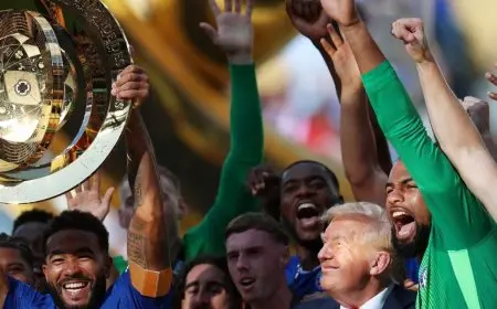 لاعبو تشيلسي “تفاجأوا” بوجود ترمب خلال احتفالات كأس العالم للأندية