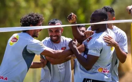 فقرات متنوعة خلال مران الأهلي في تونس