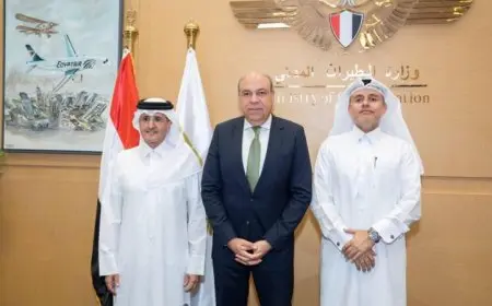 سفير قطر يعبر عن فخره بالمشاركة في مشروع تحسين مسارات الطرق الجوية في مصر