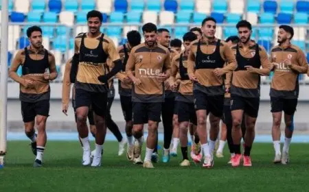 الزمالك يبدأ تدريباته الصباحية في معسكر العاصمة الإدارية