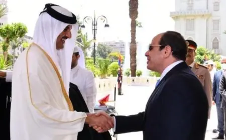 أمير قطر يقدم تهانيه للرئيس السيسى بمناسبة ذكرى ثورة 23 يوليو