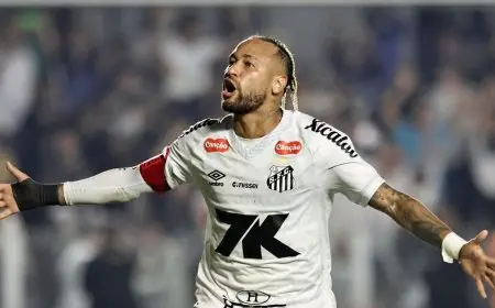 نيمار يحتفل بهدف لم يسجله ويتعارك مع أحد مشجعي سانتوس