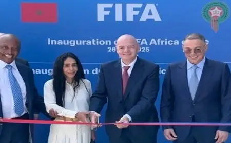 افتتاح أول مقر لـ”الفيفا” فى إفريقيا بالمغرب بحضور إنفانتينو وموتسيبى