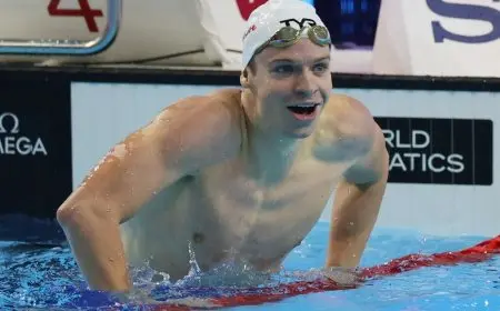 مارشان يسجل رقمًا قياسيًا في سباق 200م سباحة فردي متنوع