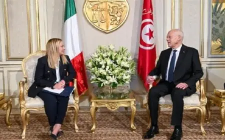 رئيسة وزراء إيطاليا والرئيس التونسي يتبادلان الرؤى لتعزيز التعاون الثنائي