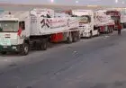 قافلة المساعدات المصرية الثامنة تحت اسم زاد العزة تتجه إلى غزة عبر معبر رفح