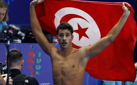 السباح التونسي أحمد الجوادي يسجل التاريخ ويحقق ذهبية جديدة