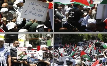 مسيرات ووقفات حاشدة فى الضفة بـ”اليوم الوطنى والعالمى لنصرة غزة والأسرى”