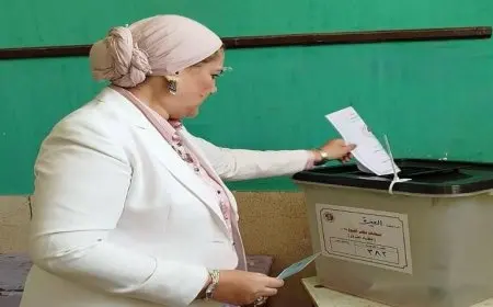 رئيسة القومي للطفولة تصوت في انتخابات مجلس الشيوخ وتحث على المشاركة الفعالة