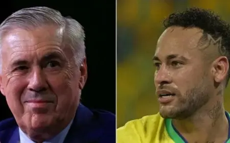 أنشيلوتي يعتزم إعادة نيمار إلى منتخب البرازيل في تصفيات كأس العالم