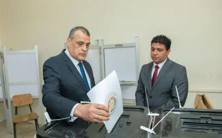 وزير الدولة للإنتاج الحربي يشارك في انتخابات مجلس الشيوخ ويصوت في بلده
