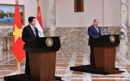 الرئيس السيسي ولقاء مع نظيره الفيتنامي لتوقيع مذكرتي تفاهم في مجال التنمية