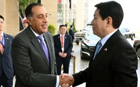 رئيس وزراء مصر يرحب برئيس جمهورية فيتنام والوفد المرافق في العاصمة الإدارية